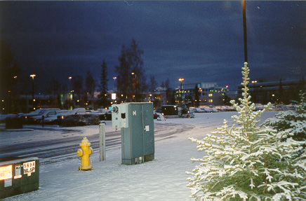 Oct. 23, 00 the first "official" snow in Anchorage.